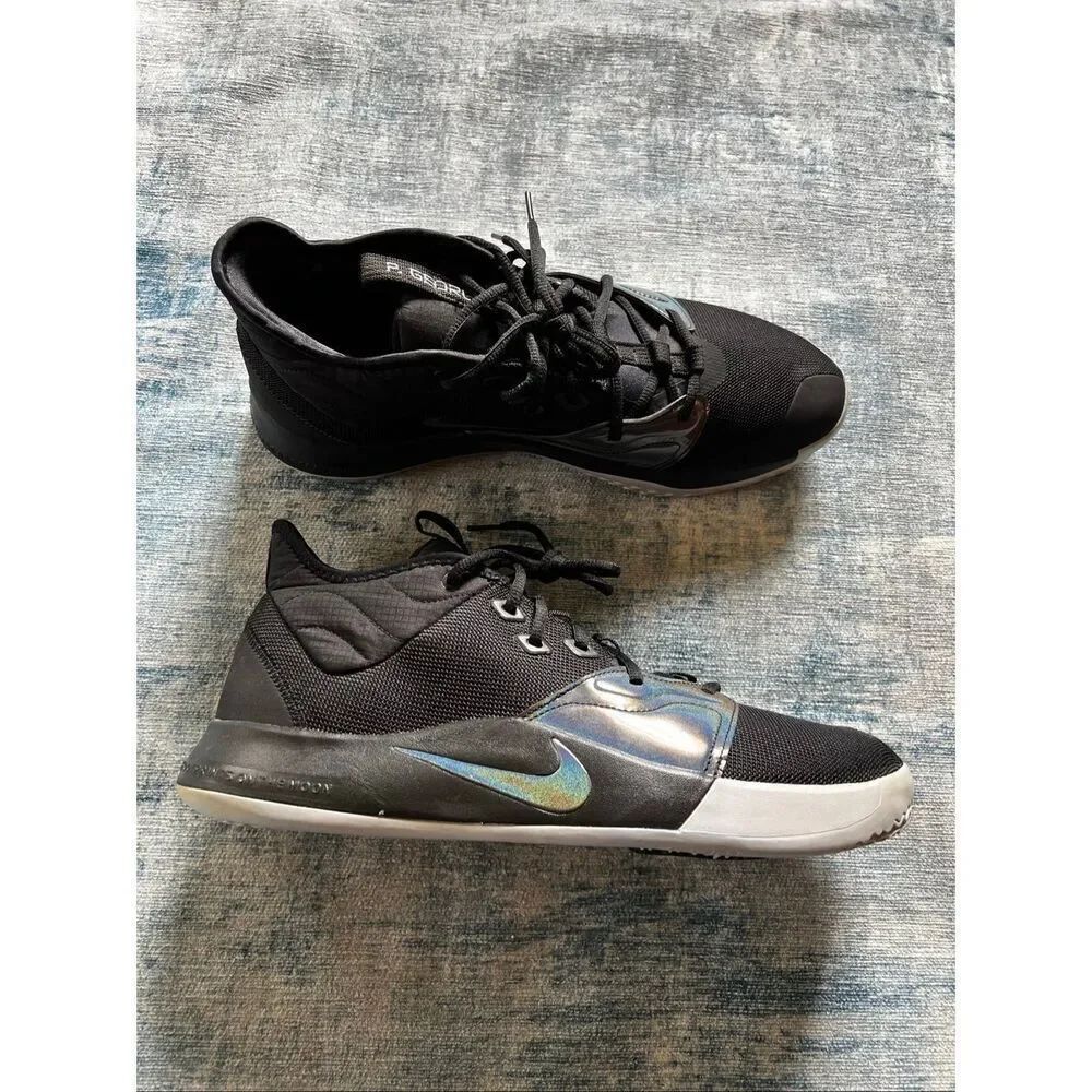 Nike Black Iridescent PG Paul George 3 Style: AO2607-003 Men's Size 14